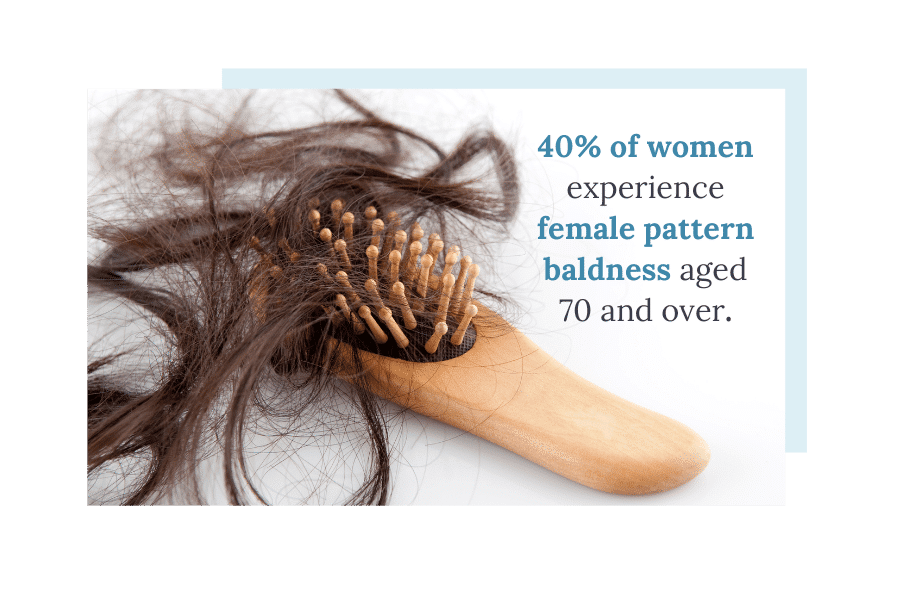 female hair loss graphic